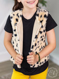 Girls-My Wild Side Faux Fur Vest, Cheetah