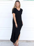 Black-Relaxed and Real Solid Maxi Dress (Copy)