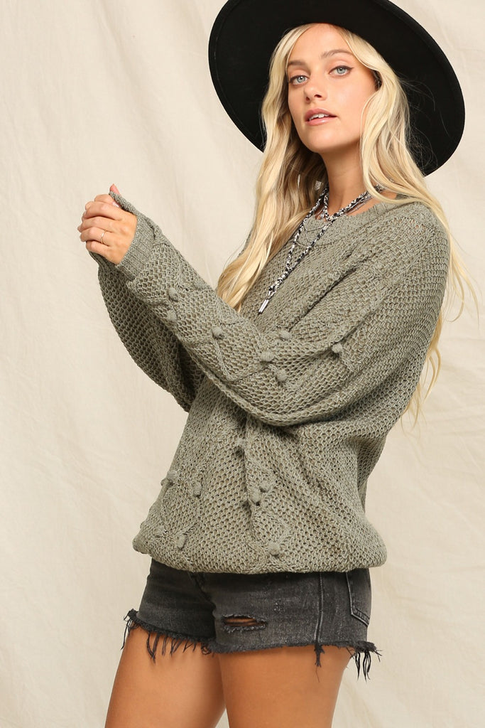 OLIVE Knitted Pullover Sweater