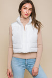 CROPPED PUFFER VEST W/ POCKETS