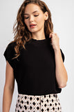 CAP SLEEVE SWEATER TOP