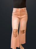 VERVET COLORED CROPPED DISTRESSED JEANS