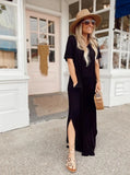 Black-Relaxed and Real Solid Maxi Dress (Copy)