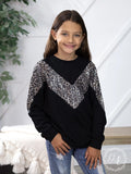 Girls-Diva Named V Balloon Long Sleeve with Sequins