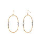 Gold Oval Wired Earrings