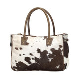 Myra Cow Print Leather Bag