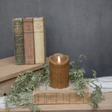 5" MOVING FLAME BEIGE PILLAR CANDLE