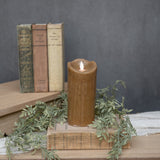 7" MOVING FLAME BEIGE PILLAR CANDLE