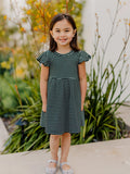 Girls-Ruffle Sleeve Dress