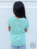 Girls-Tangled V-Neck Basics, Mint