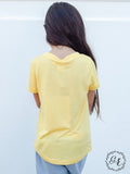 Girls-Tangled V-Neck Basics, Yellow