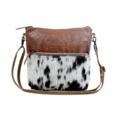 Myra Leather & Cowprint Md Bag