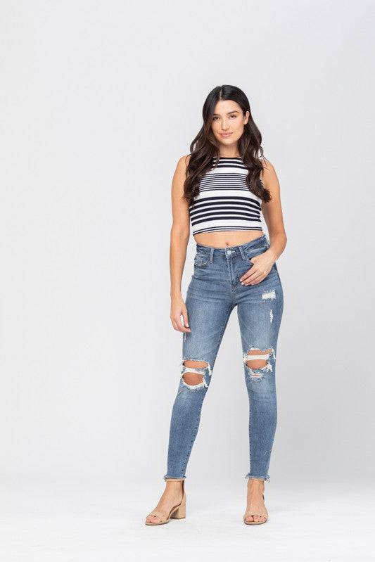 No Blues Distressed Skinny Jeans - Country Faith Boutique