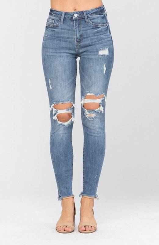 No Blues Distressed Skinny Jeans - Country Faith Boutique