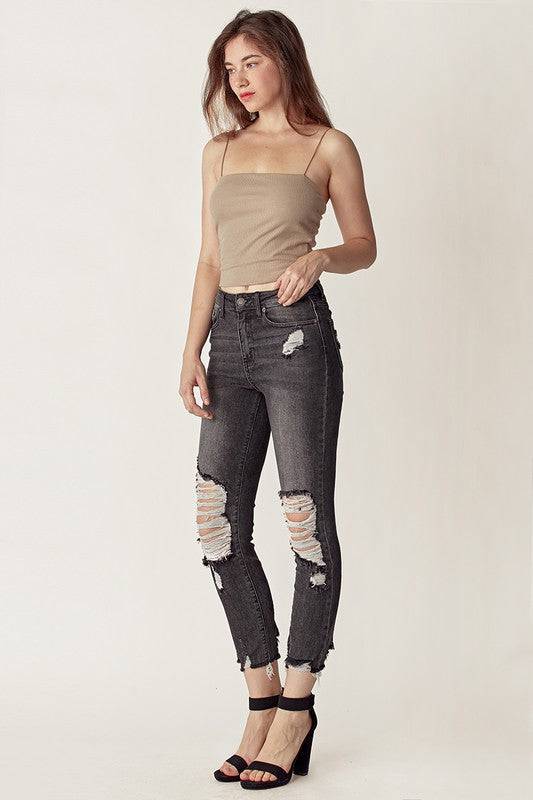 Raw Edge Skinny Jeans - Country Faith Boutique