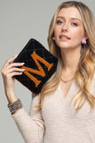 Embroidered Initial Hand Bag