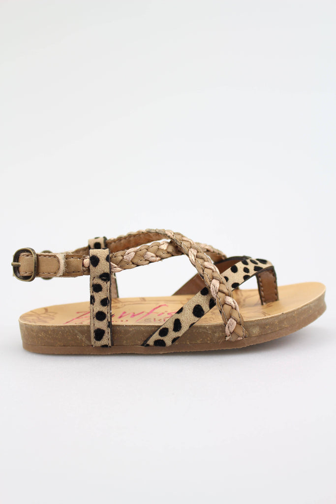 YOUTH-Gladey Sand Leopard Sandals - Country Faith Boutique