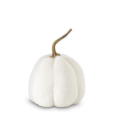 9.25" Fuzzy White Pumpkin - Country Faith Boutique