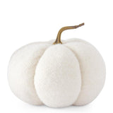 8.5" White Fuzzy Pumpkin - Country Faith Boutique