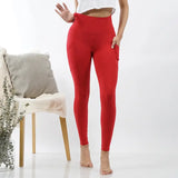 Wide Waistband Leggings With Pockets