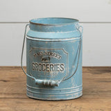 11" Blue Grocery Pail - Country Faith Boutique