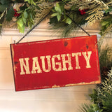 2-SIDED NAUGHTY OR NICE SIGN - Country Faith Boutique