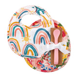 RAINBOW MUSLIN BIBS AND SPOON - Country Faith Boutique