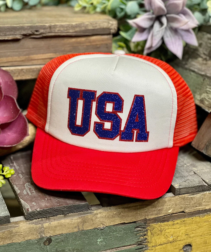USA Mesh Trucker Hat - Country Faith Boutique