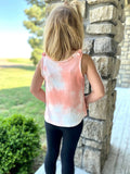 GIRLS pink front tie tank top - Country Faith Boutique