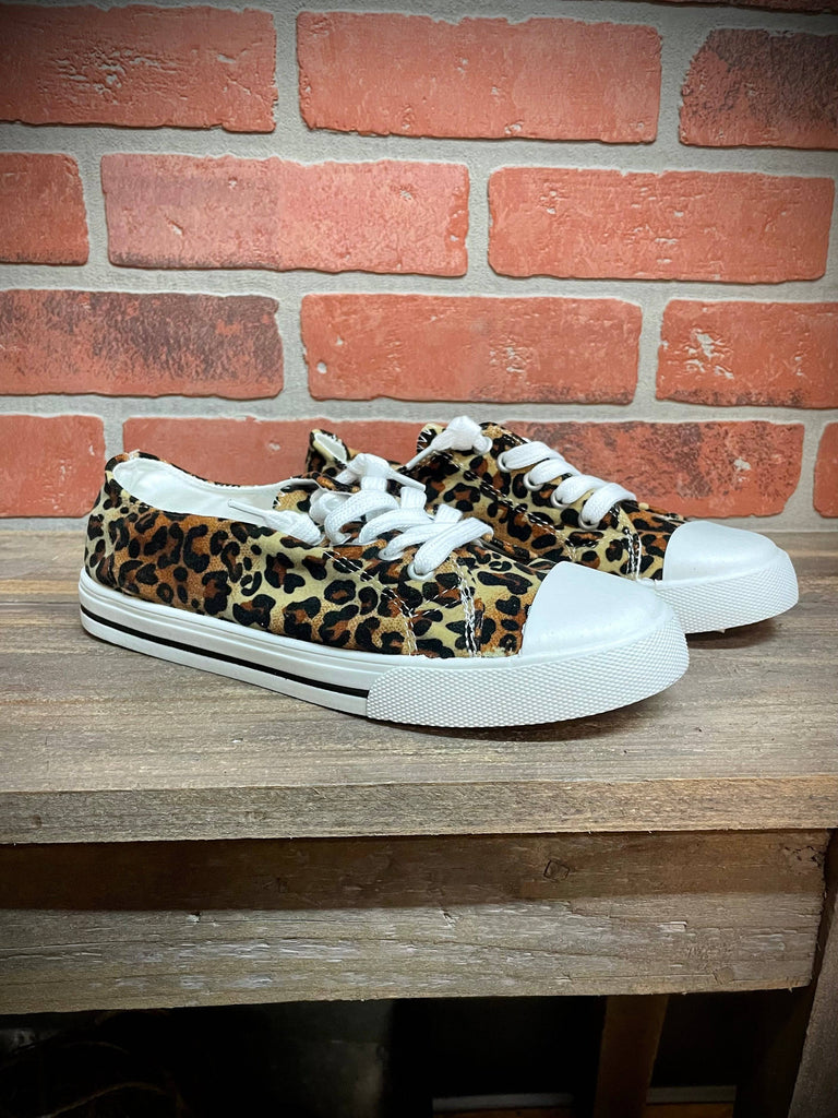 Leopard Canvas Sneakers - Country Faith Boutique