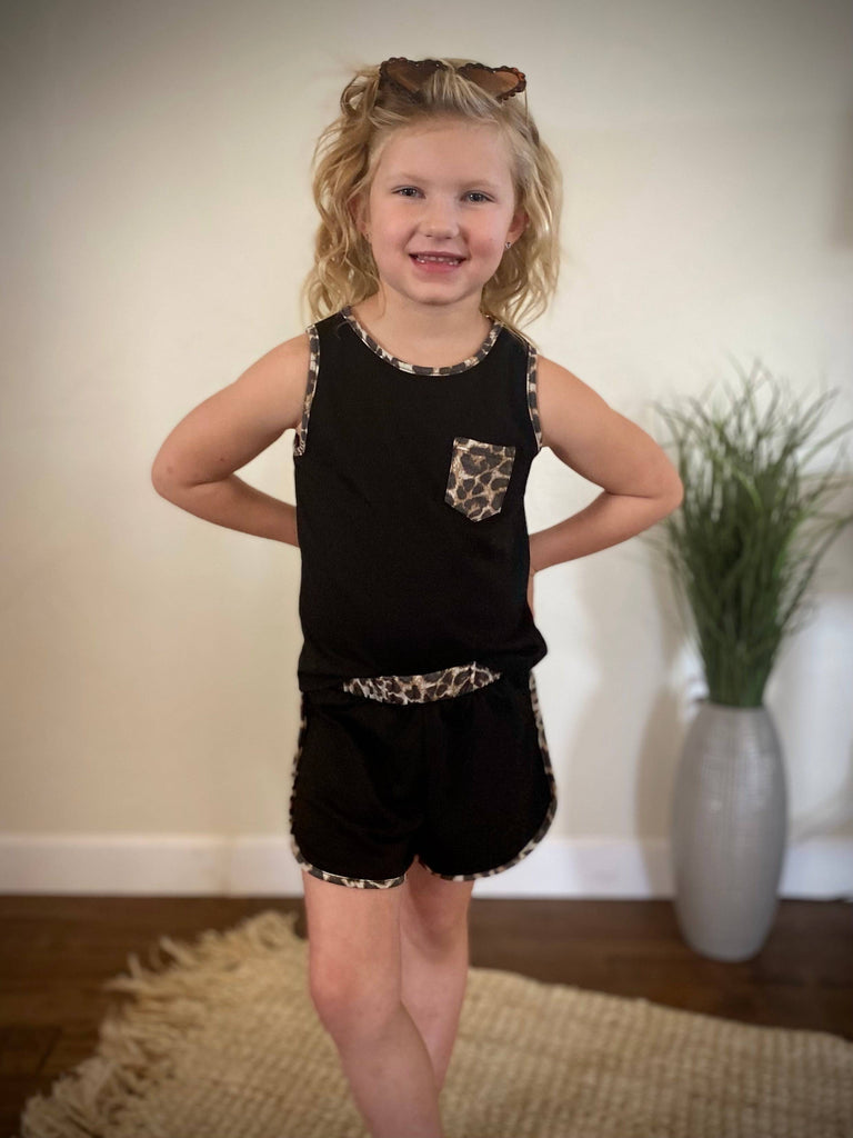 GIRLS Tank Top and Short Leopard Set - Country Faith Boutique