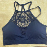 Lace High Neck Padded Bralette - Country Faith Boutique