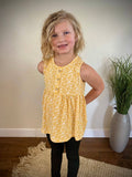 GIRLS Yellow Floral Tank Top - Country Faith Boutique
