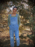 Distressed Denim Overall - Country Faith Boutique