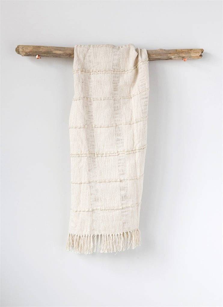 Cotton Blend Throw-IVORY - Country Faith Boutique