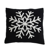 Black/White Snowflake Pillow