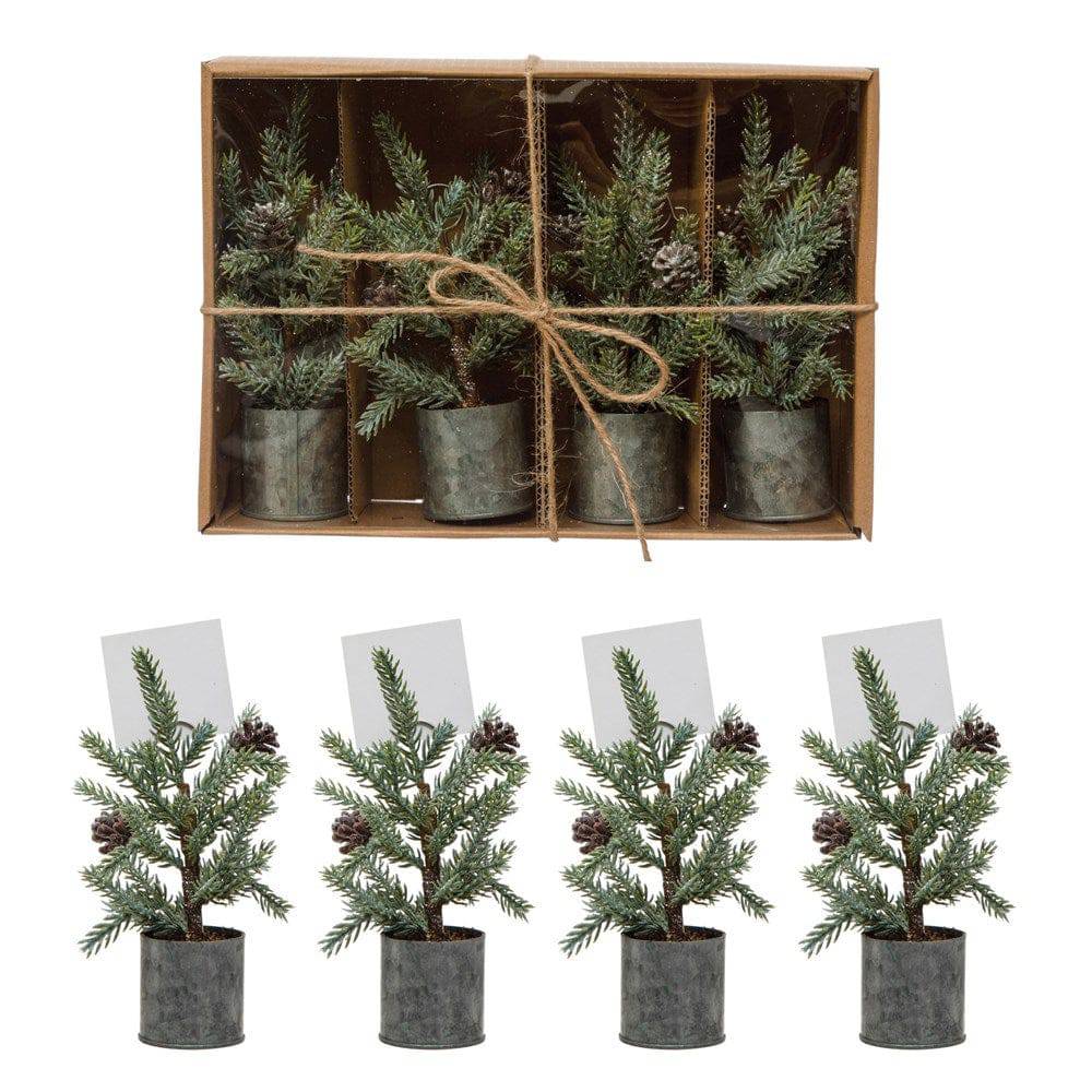 Faux Pine Tree Place Card Holders (set of 4) - Country Faith Boutique